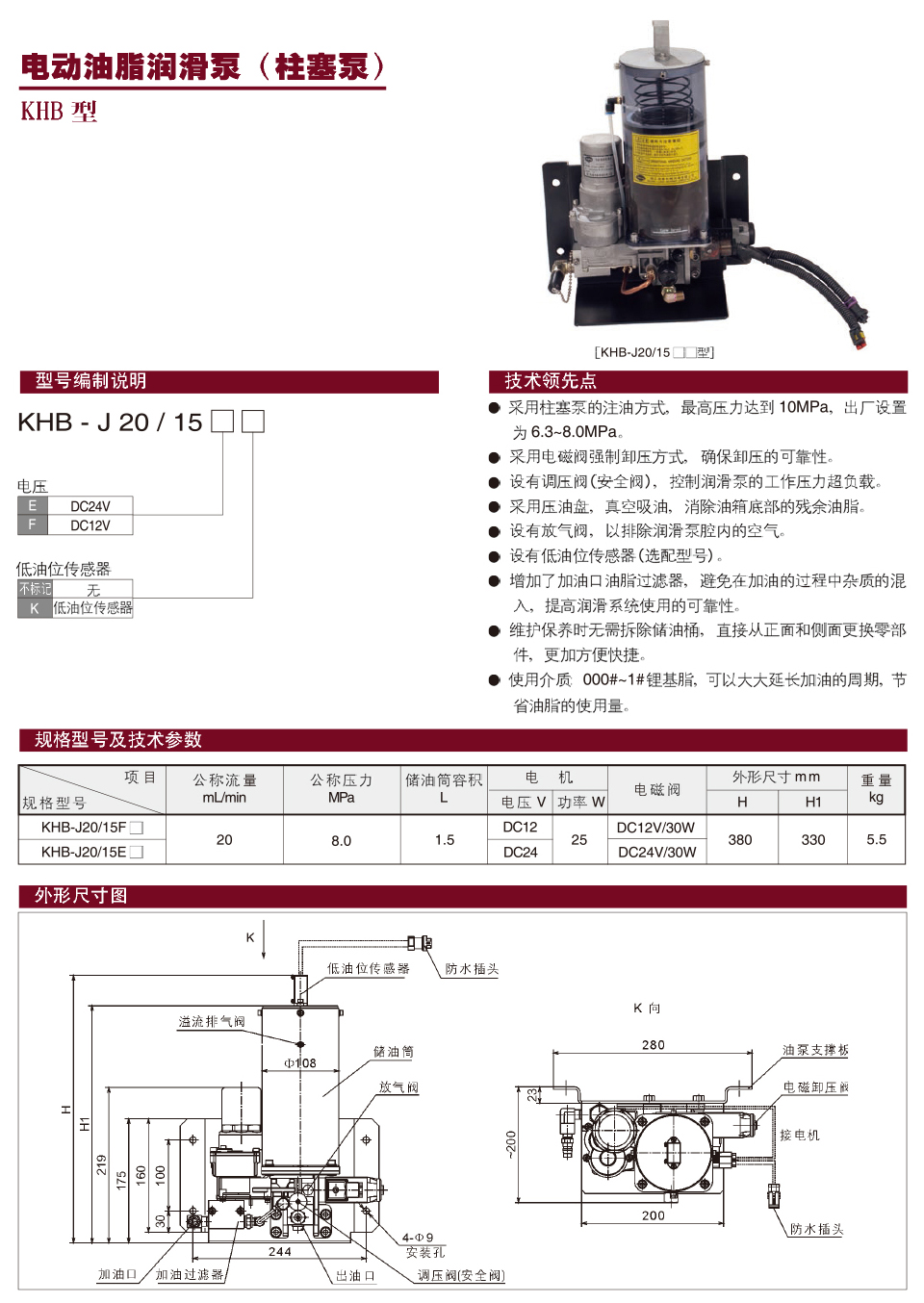 電動(dòng)油脂潤(rùn)滑泵(柱塞泵)KHB-J20-15型參數(shù).jpg